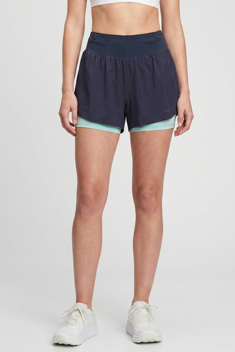 Hoka Women Sportswear Fit Skyglide Training Shorts, Navy - Image 1