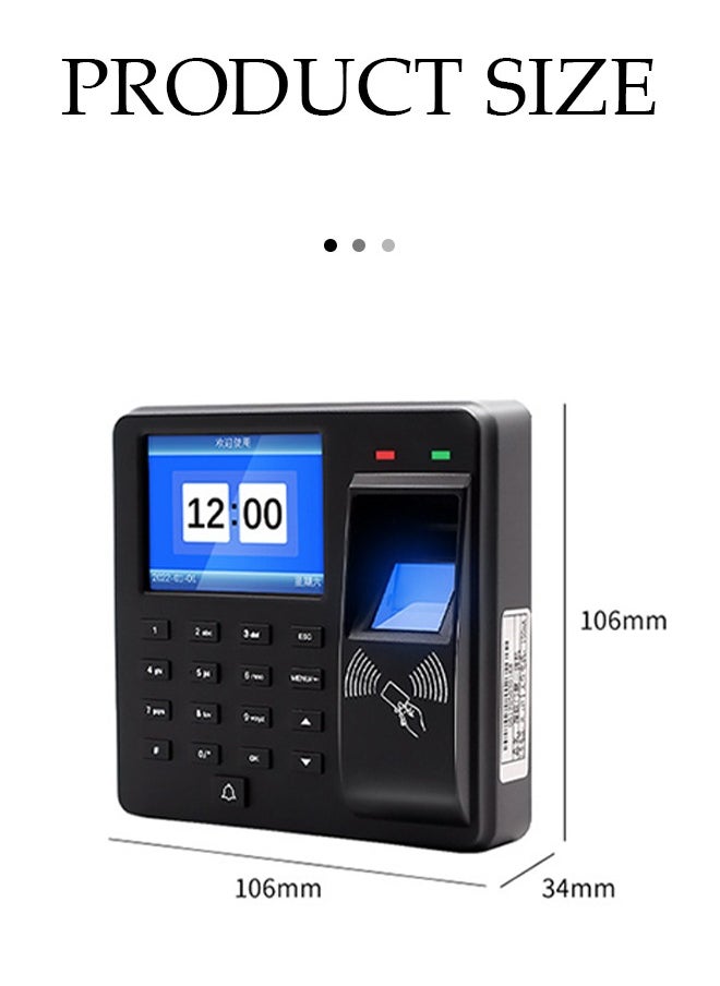 Aibecy - Attendance Machine ​with Fingerprint, Time Clocks for Employees Small Business,Password Punching in One,2.4 inch TFT Color Screen - Image 1