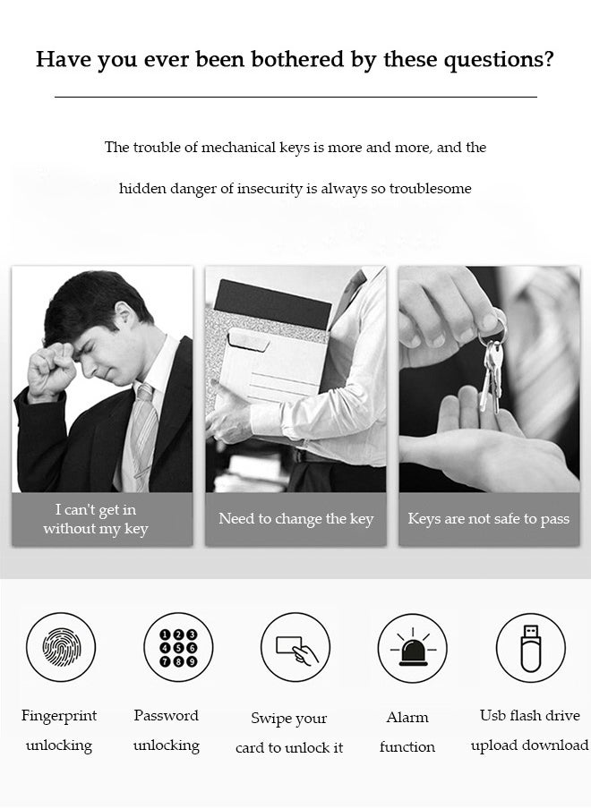 Aibecy - Attendance Machine ​with Fingerprint, Time Clocks for Employees Small Business,Password Punching in One,2.4 inch TFT Color Screen - Image 1