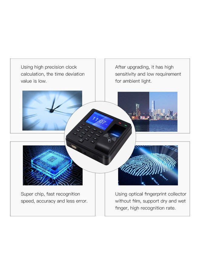Aibecy - Attendance Machine ​with Fingerprint, Time Clocks for Employees Small Business,Password Punching in One,2.4 inch TFT Color Screen - Image 1