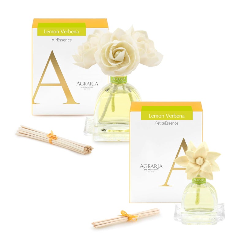 AGRARIA AirEssence  PetiteEssence Flower and Reed Diffuser Set Luxury Home Scents Diffuser Scented Oil Reed Diffuser Flower and Reed Diffuser Gift Set for All Occasions