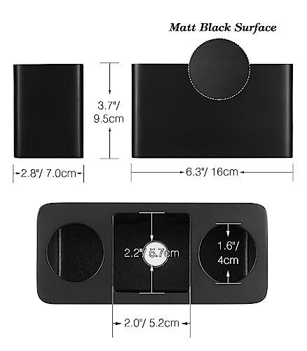 Luxspire Toothbrush Holder, 3 Slots Electric Toothbrush and Toothpaste Holder, Resin Bathroom Countertop Storage Bathroom Accessories Toothbrush Stand for Vanity Counter Organizer Caddy - Black - Image 4