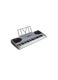 Aiersi Silver Colour 61 keys Touch Response Electronic Organ A668 61-key Piano Styled Touch Response Keyboard LED Digital Display  - Image 1