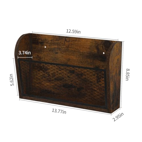 YINMIT 2 Packs Wall File Organizer-Holder, Hanging File Organizer, Wall Mounted File Holder, Wall Mount Paper Folder Rack for Office and Home - Image 3