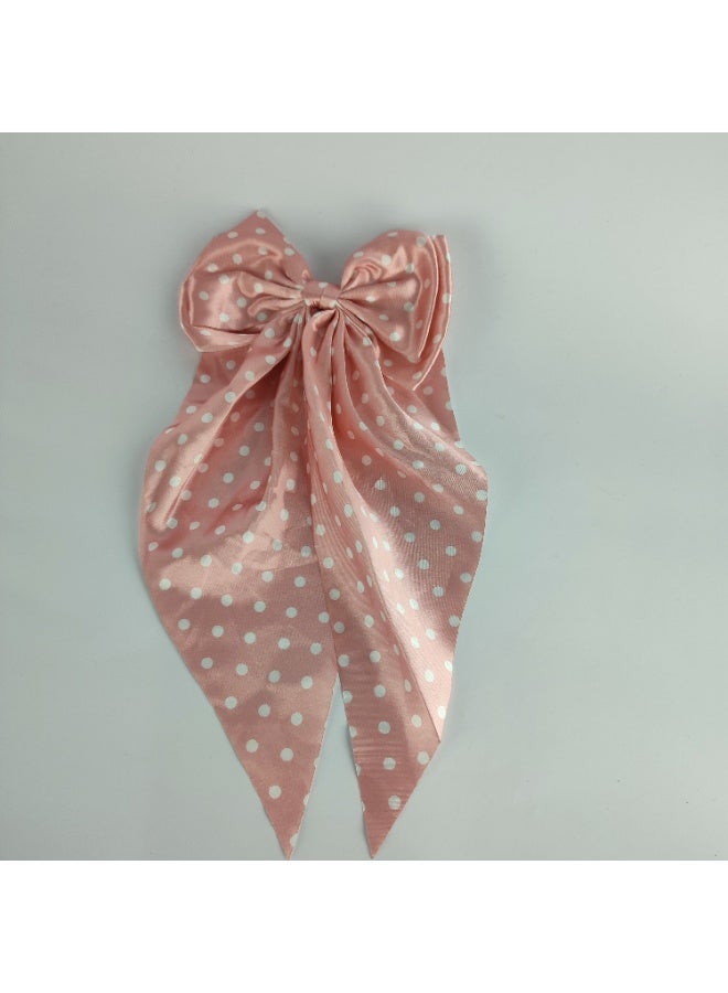 Large satin bow hair clip - high quality material - Image 1