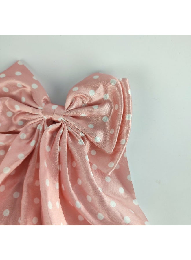 Large satin bow hair clip - high quality material - Image 2