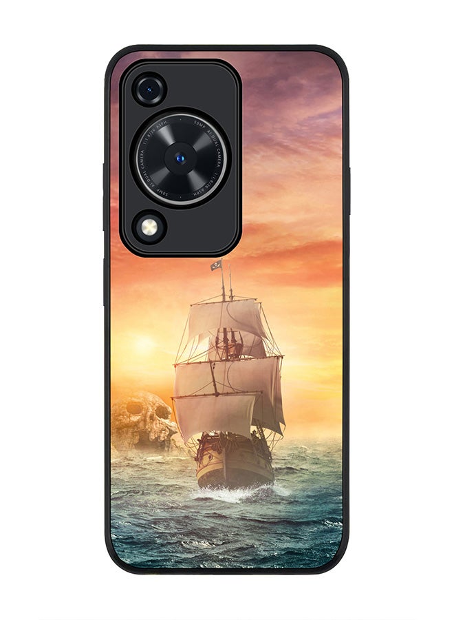 Stylizedd Rugged Black edge case for Huawei nova Y72 / Huawei Enjoy 70 4G, Slim fit Soft Case Flexible Rubber Edges Anti Drop TPU Gel Thin Cover -  Skull Island - Image 1