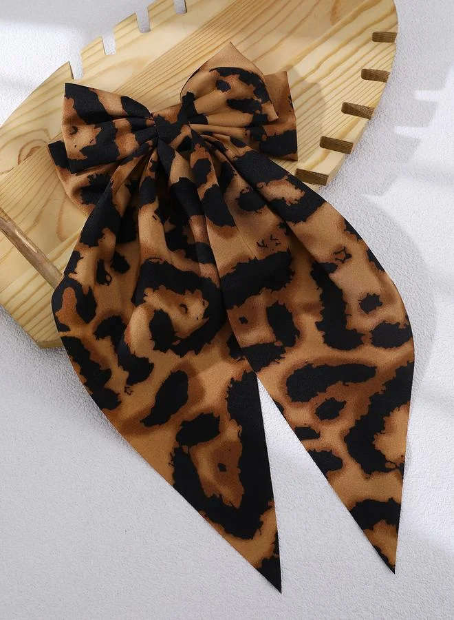 Take Two Leopard Print Bow Hair Clip