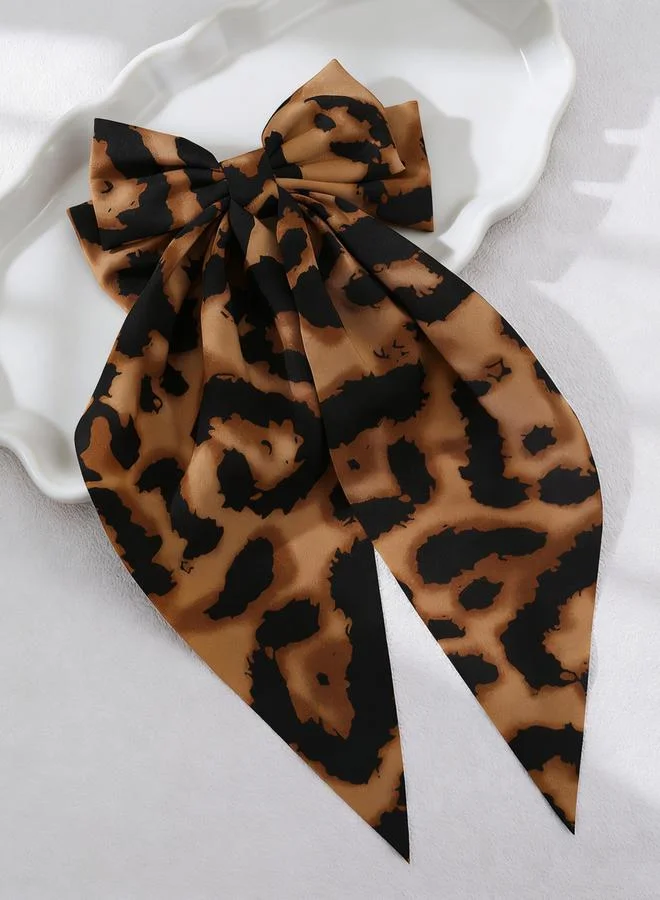 Take Two Leopard Print Bow Hair Clip