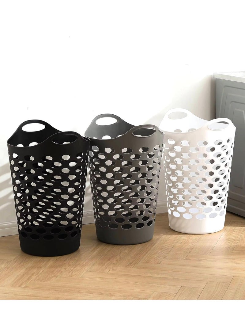 VIO 1 Pack Plastic Flexi Laundry Bin Multipurpose Flexible Laundry Storage Basket Hamper Light Weight and Durable Large Dirty Clothes Organizer Basket Toys Storage Basket with Handles 45 Litre Capacity  - Image 5