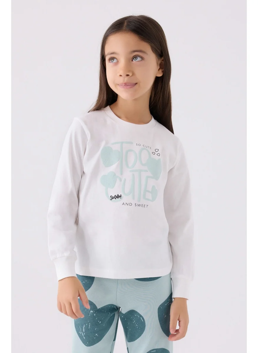 روليبولي Girls Long Sleeve Pajama Set RP3471 Water Green