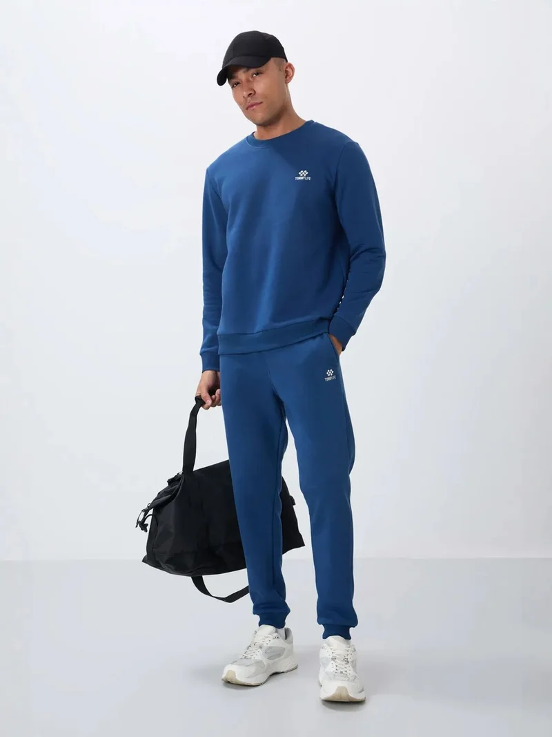 تومي لايف TOMMY Men's Cotton-polyester Fleece Sweatshirt And Pants Set