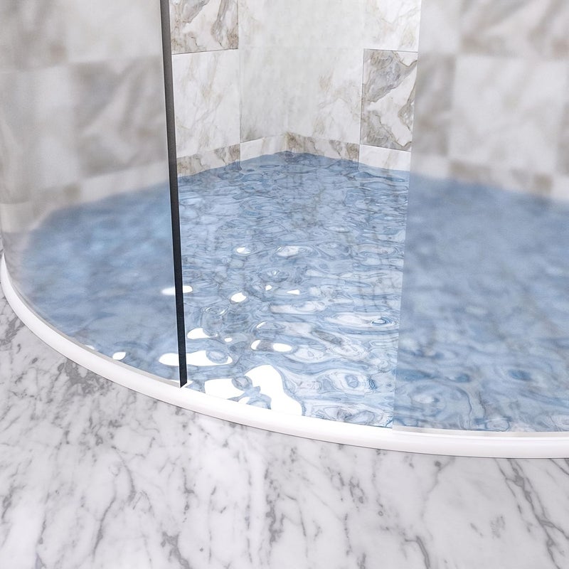 Self Adhesive Shower Door Sill Dam 100cm Foldable Vinyl Waterproof Splash Guard For Wet And Dry Separation In Bathrooms And Kitchens White - Image 5