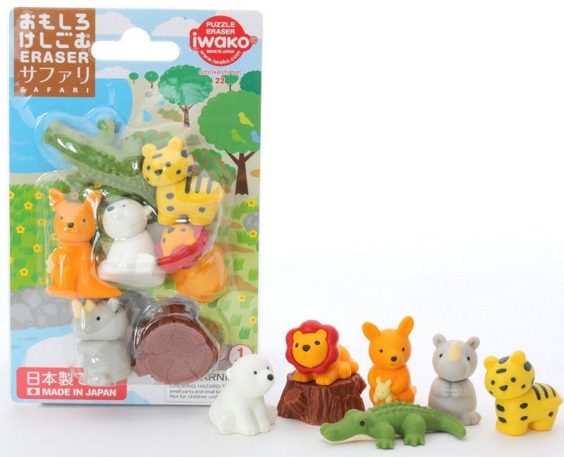 Iwako Japanese Safari Eraser Set (38328) - Image 5
