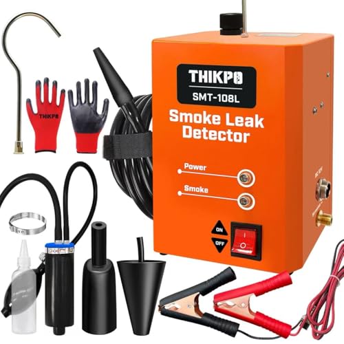 THIKPO Automotive Smoke Machine with Built-in Air Pump, Smoke Leak Detector for EVAP Vacuum, Pipe System, Fuel Leakage, 12V DC Vehicle Leakage Diagnostic Tester - Image 1