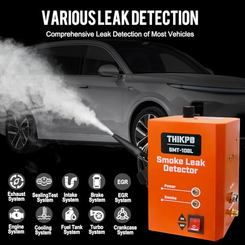 THIKPO Automotive Smoke Machine with Built-in Air Pump, Smoke Leak Detector for EVAP Vacuum, Pipe System, Fuel Leakage, 12V DC Vehicle Leakage Diagnostic Tester - Image 2