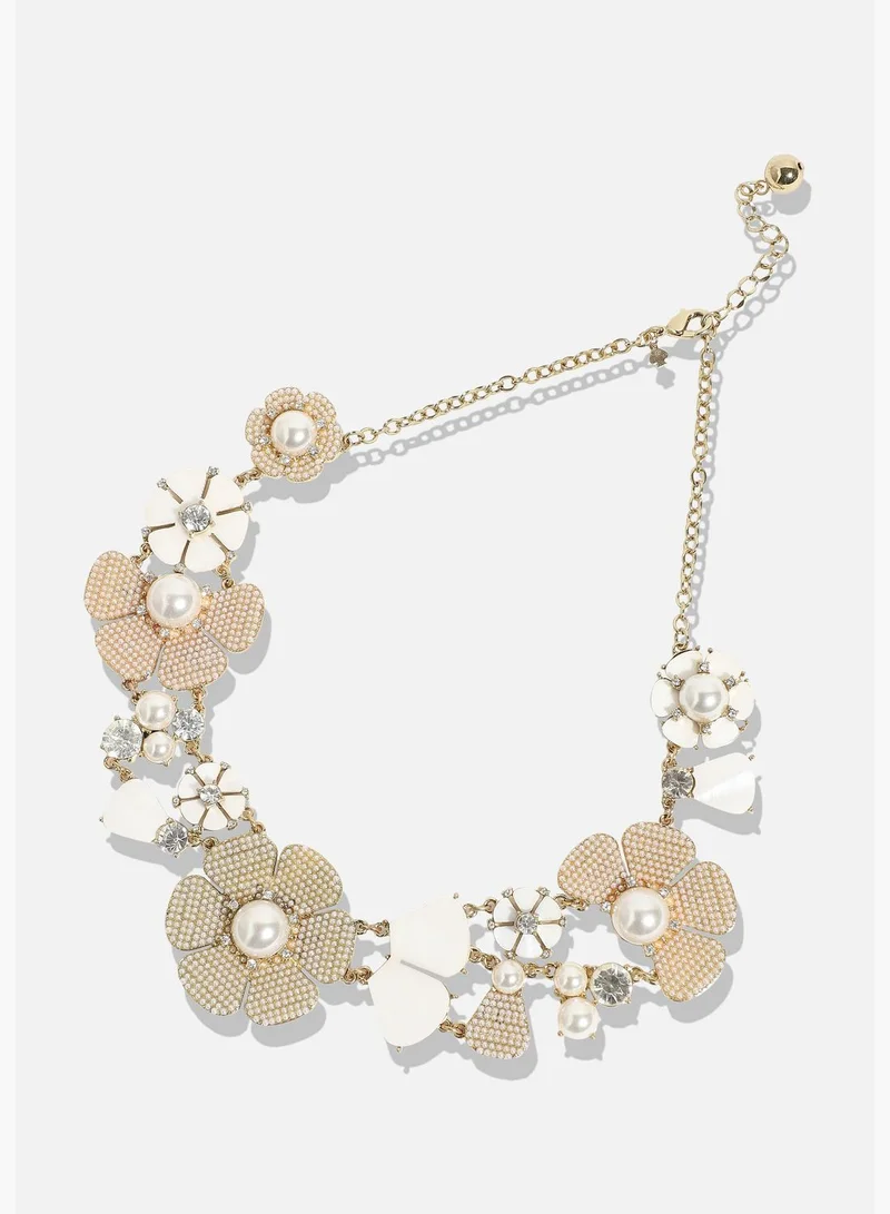 SOHI Gold Plated Designer Stone Party Necklace For Women