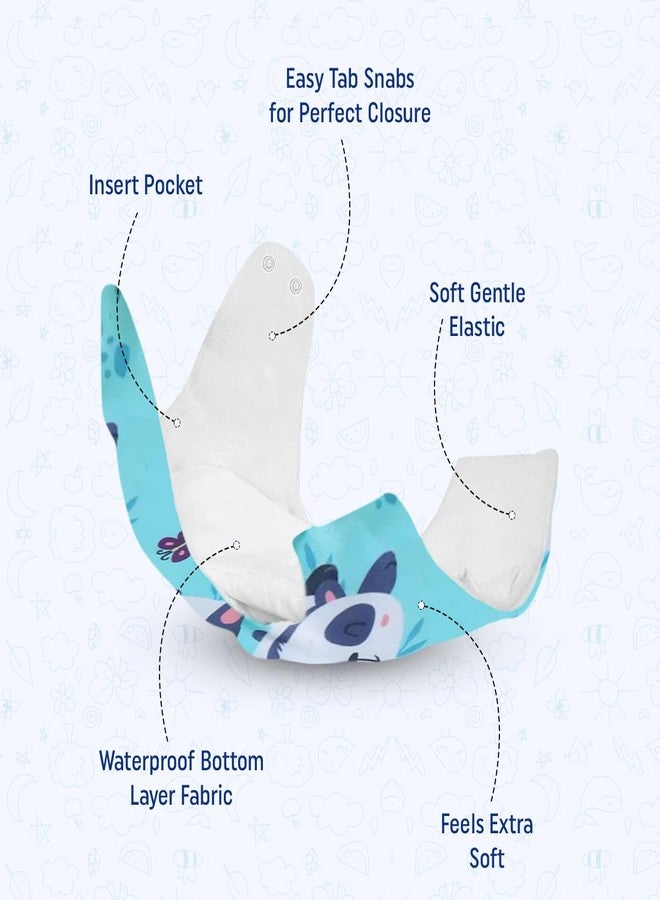 Zikku Free Size Reusable Diaper for New Born Baby with One Insert, Side Leakage Proof, Fast Absorbent, Washable & Reusable Cloth Diapers for Babies Rashfree, Cute Designs (0-3 Years) (Octopus) - Image 3