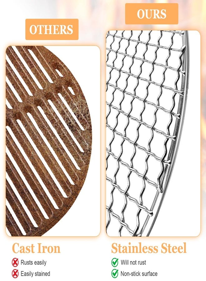 Lainballow 2 pcs Round Cooling Rack, 11'' Grill Wire Cooling Racks, Stainless Steel Cross Wire Cooking Racks, Round Grilling Rack with 20mm Legs for Cooking Baking BBQ Air Fryer Oven Enamel Pot - Image 4