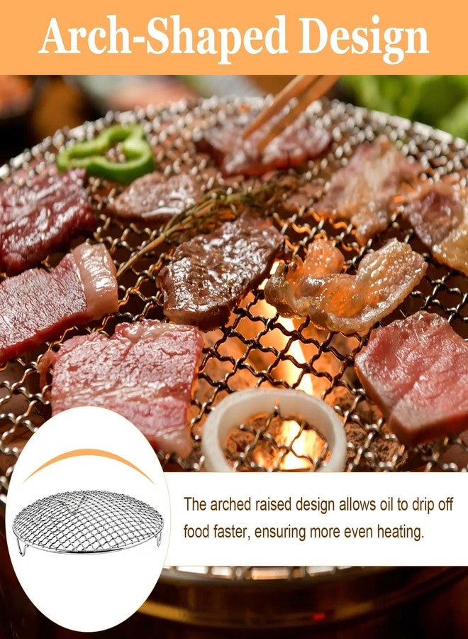 Lainballow 2 pcs Round Cooling Rack, 11'' Grill Wire Cooling Racks, Stainless Steel Cross Wire Cooking Racks, Round Grilling Rack with 20mm Legs for Cooking Baking BBQ Air Fryer Oven Enamel Pot - Image 5