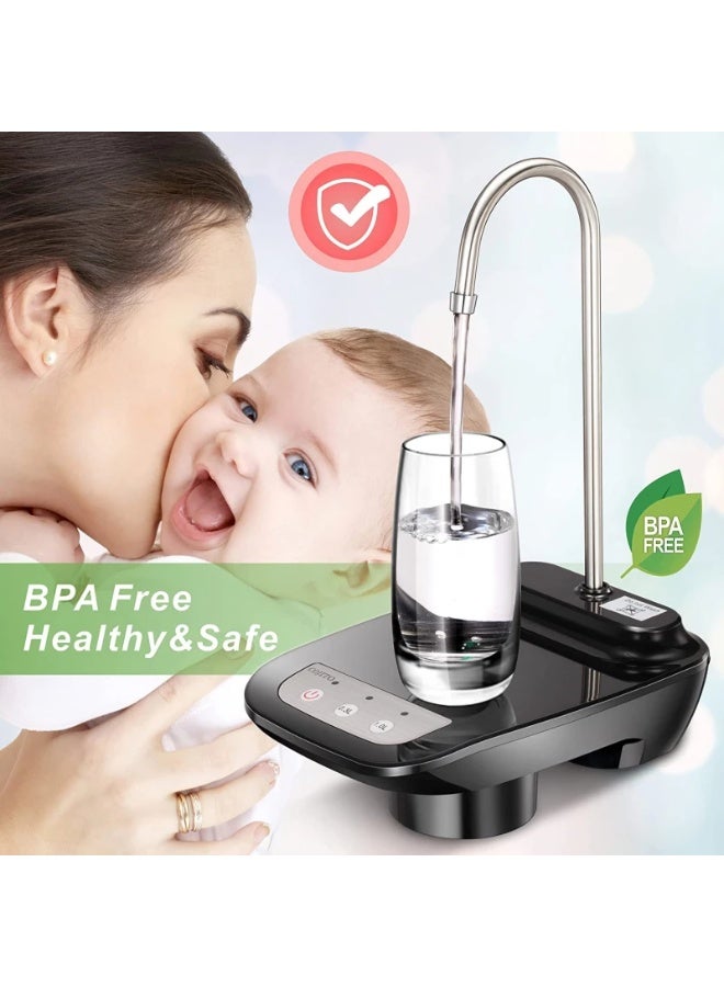 Automatic Rechargeable Water Dispenser – Wireless USB Electric Water Pump for Fast Dispensing from Large Water Bottles, One-Touch Operation, Lightweight Portable Design Compatible with 3.8 L to 18.9 L Bottles, Ideal for Indoor and Outdoor Use at Home, Office, and Camping, Food-Grade Materials, Automatic Water Pump, Drinking Water Dispenser, Convenient and Easy-to-Use Water Pump - Image 1
