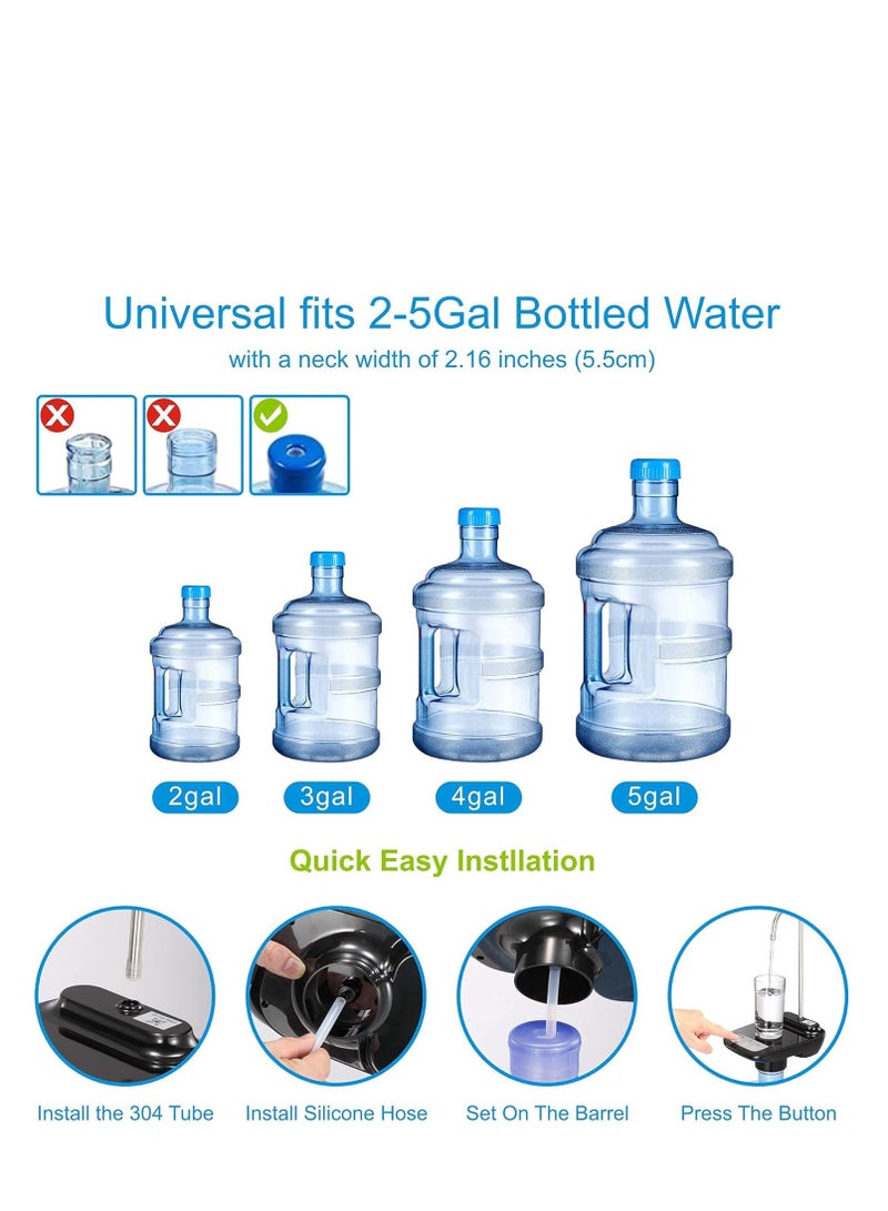 Automatic Rechargeable Water Dispenser – Wireless USB Electric Water Pump for Fast Dispensing from Large Water Bottles, One-Touch Operation, Lightweight Portable Design Compatible with 3.8 L to 18.9 L Bottles, Ideal for Indoor and Outdoor Use at Home, Office, and Camping, Food-Grade Materials, Automatic Water Pump, Drinking Water Dispenser, Convenient and Easy-to-Use Water Pump - Image 5