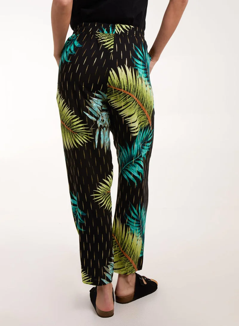 بلو فانيلا Palm Print Trousers