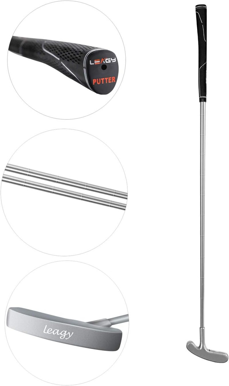 LEAGY Timeless Classic Golf Putter 35" Length - Putt Putt Style Two-Way Head and Premium Rubber Grip for Male & Female Right or Left Handed Golfers - Image 1