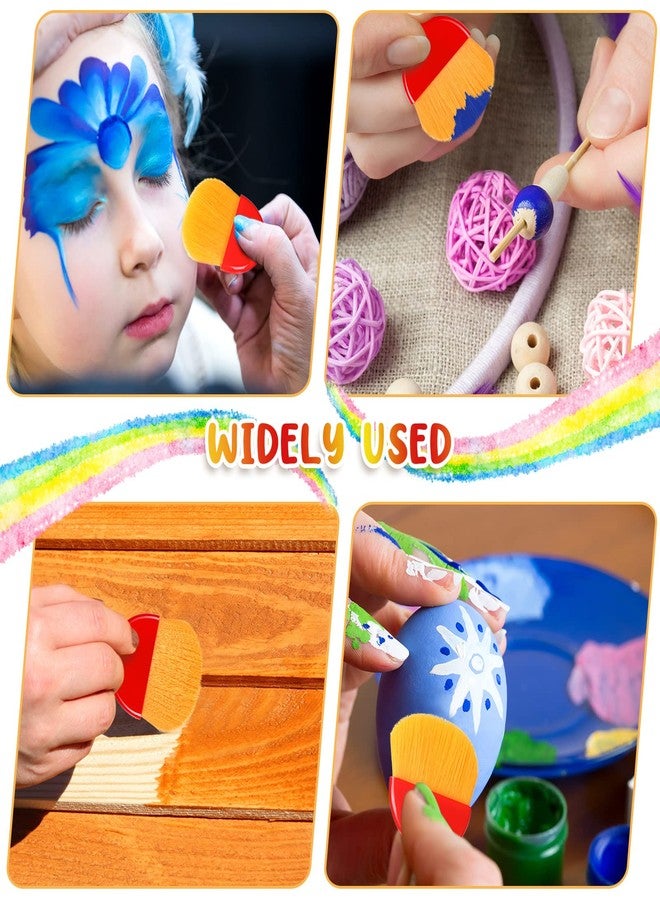 Epakh 16 Pieces Flat Brush Applicator Artist Drawing Brush Diamond Art Tools for Craft Gesso, Oil Paint, Easter Eggs, Acrylic Painting, Watercolor, Wood, Wall, Red and Gold - Image 4