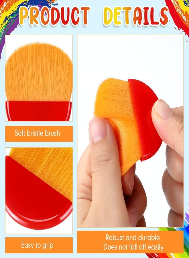 Epakh 16 Pieces Flat Brush Applicator Artist Drawing Brush Diamond Art Tools for Craft Gesso, Oil Paint, Easter Eggs, Acrylic Painting, Watercolor, Wood, Wall, Red and Gold - Image 3