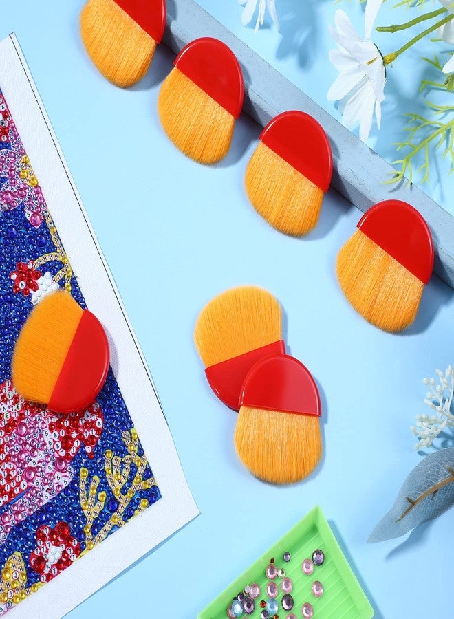 Epakh 16 Pieces Flat Brush Applicator Artist Drawing Brush Diamond Art Tools for Craft Gesso, Oil Paint, Easter Eggs, Acrylic Painting, Watercolor, Wood, Wall, Red and Gold - Image 5