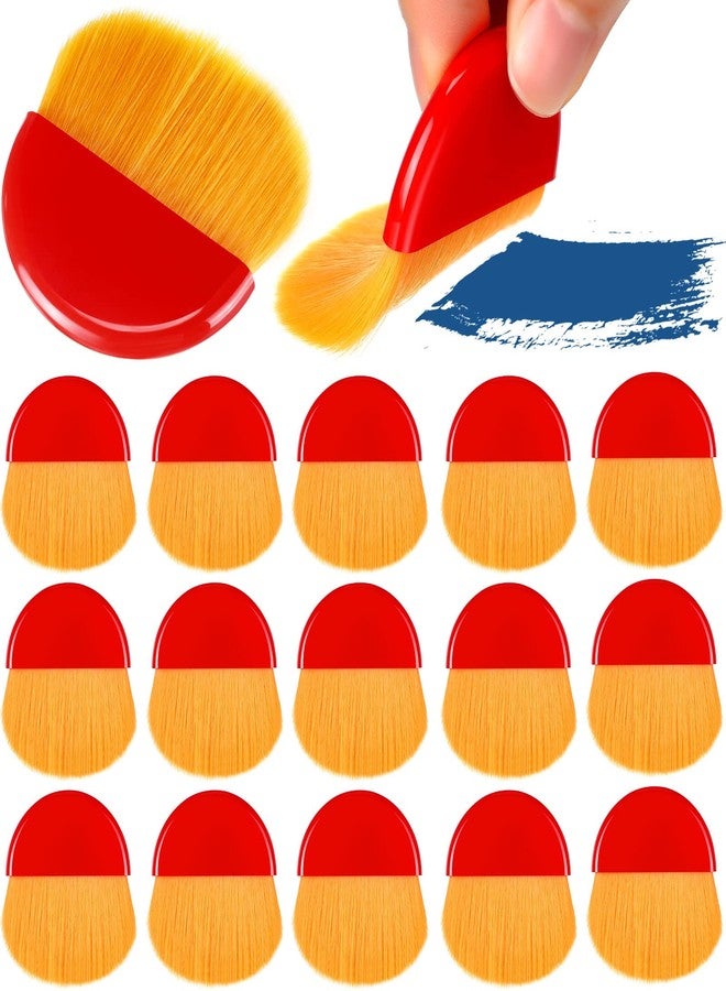 Epakh 16 Pieces Flat Brush Applicator Artist Drawing Brush Diamond Art Tools for Craft Gesso, Oil Paint, Easter Eggs, Acrylic Painting, Watercolor, Wood, Wall, Red and Gold - Image 1