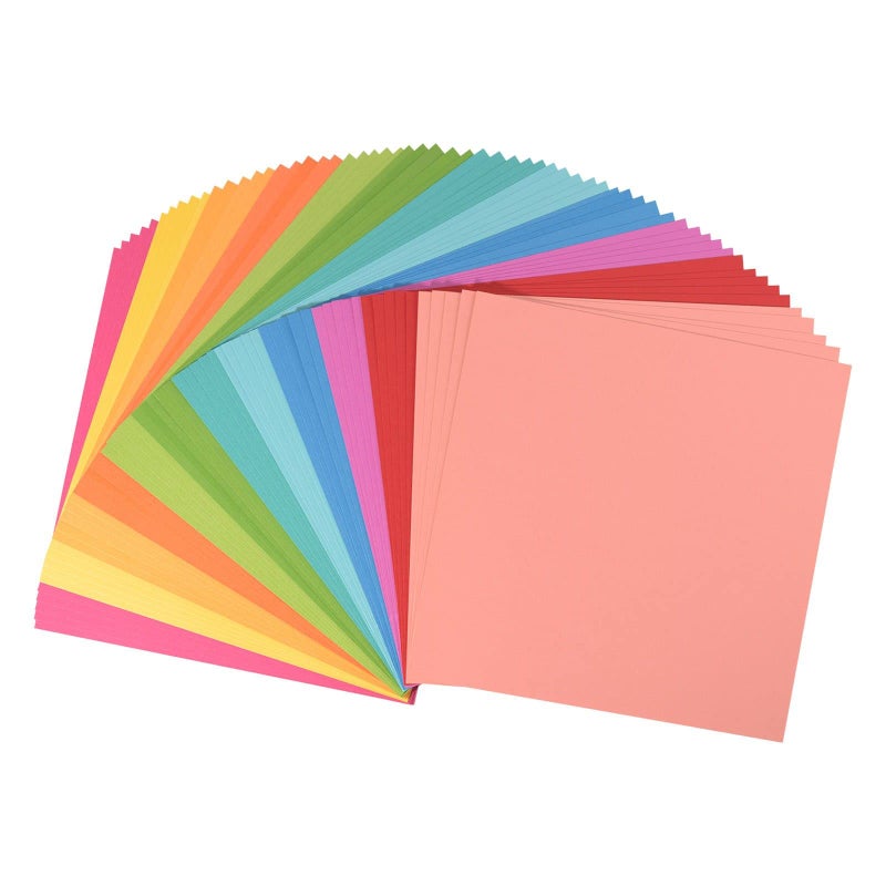 Florence Cardstock Smooth Multicoloured  Coloured Card Making Supplies 12 x 12 inch  Brights  13 x 5 Sheets  Coloured Paper for Scrapbooking Card Making and Other Paper Crafts  216 GSM