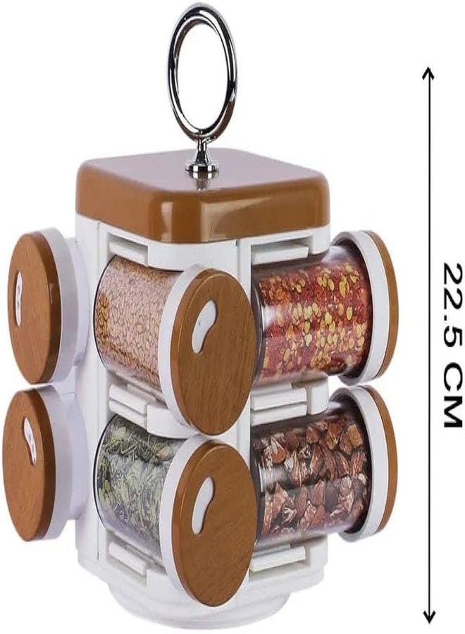 Drumil STOREWELL SPICE RACK Container Spice Rack, Masala Jar, Plastic Condiment Storage Jar Rack Counter Top Kitchen Masala Spice Rack Stand(8 PCS) - Image 4