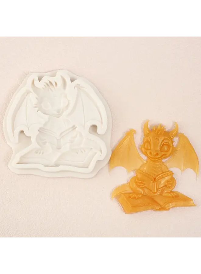 1pc Cartoon Pterodactyl Book Shaped Fondant Mold Silicone Chocolate Candy Cake Ice Cream Baking Tool Festival Party Decoration Y 161 - Image 1