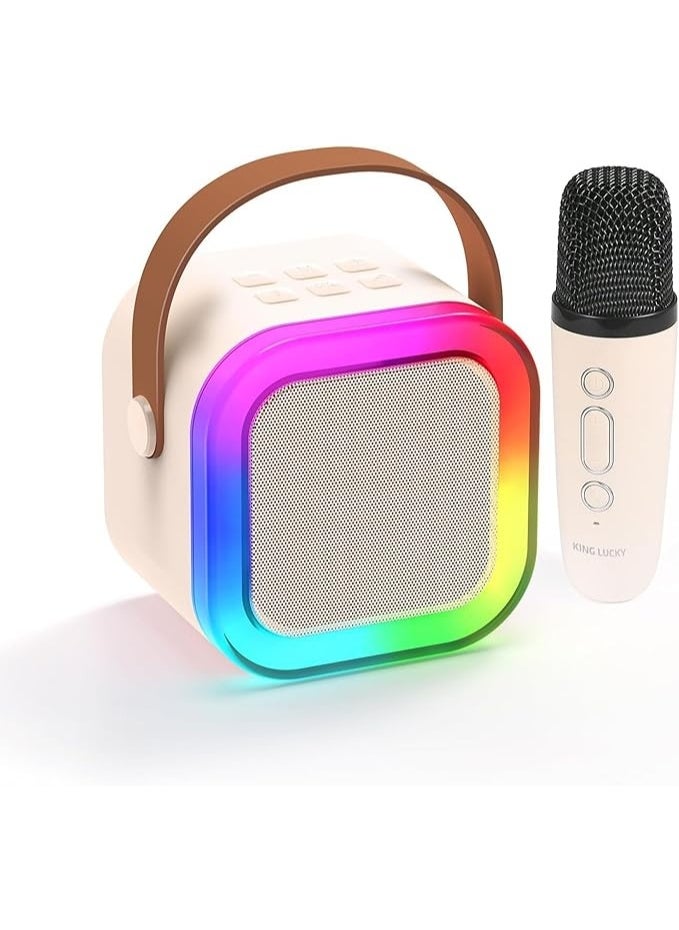 Bluetooth Speaker with Wireless Mic - Kids Microphone Toy - Wireless Karaoke Machine - Bluetooth Speaker and Microphone - Kids Speakers - Amazing Singing Experience for Kids and Adults with LED Light and Fun Sound Effects - Perfect Birthday and Party Gifts for Girls and Boys -  - Image 1
