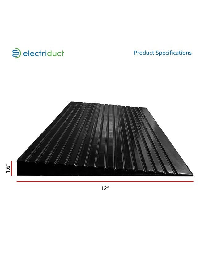Electriduct 1.6" Rubber Threshold Doorway Wheelchair Ramp Handicap Access - 40" W x 16" L - Image 3