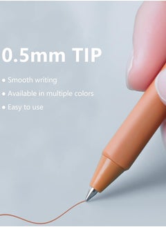 Royee 5 Piece Retractable Colored Quick Dry Ink Gel Pens Fine Point 0.5mm with 5 Refills  - Image 3