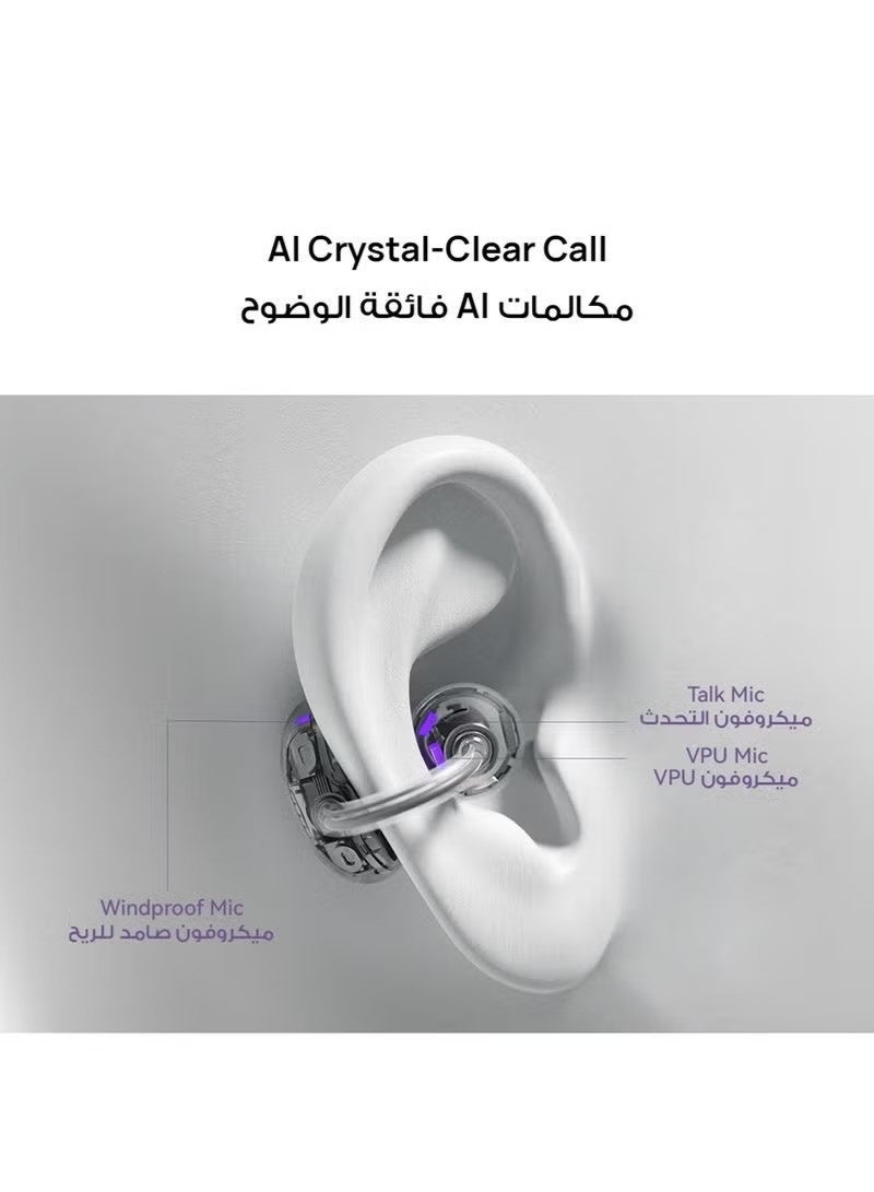 NH Q72 Wireless Earbuds: Futuristic Open-Ear Design, Feather-Light Comfort, Long Battery Life, Bluetooth for iOS/Android (Black) - Image 5