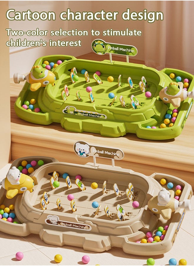Kids Pinball Game, Competitive PK Game, Entertainment Ideal for Skill Development and Coordination Improvement, Shooting and Rebound Design for Fun Family and Friends, Green