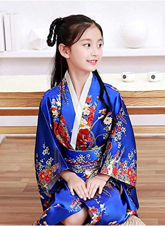 Al Aoyama - Al Aoyama  Japanese Costume Girl Deluxe Blossom Kimono Yukata Robe with OBI Belt Party Fancy Dress - Image 1
