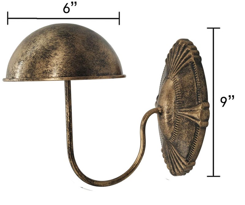 Owlgift Decorative Metal Vintage Style Wall Mounted Entryway Hat/Cap/Wig Hanger Display Rack, Bronze - Image 5