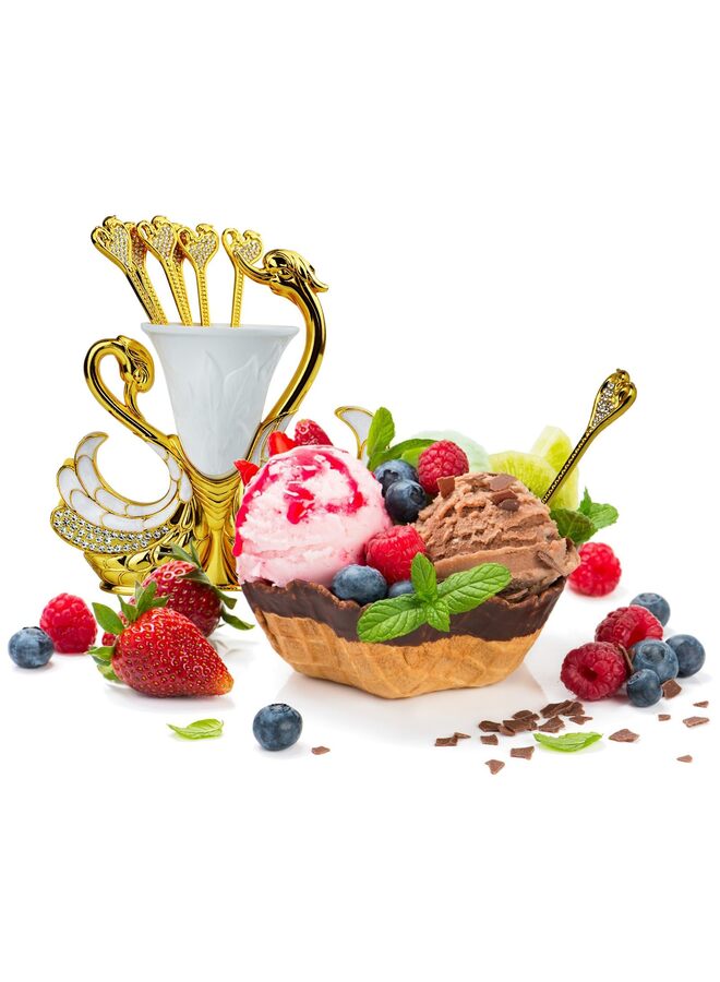 7 PCS Swan Spoon Set - Elegant Coffee & Dessert Spoons for Party, Wedding, Home Decor?Gold? - Image 3