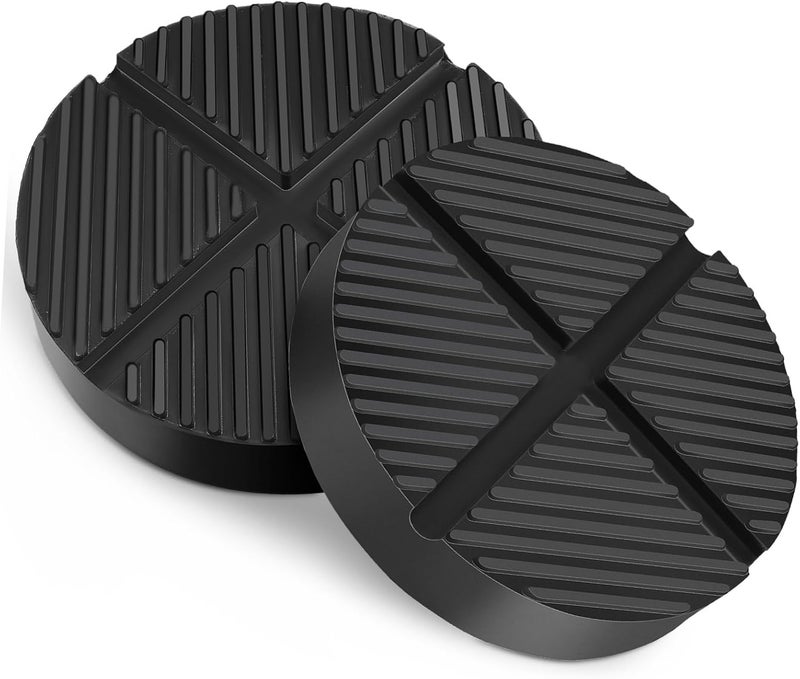 Kisangel 2 Pcs Jack Pads for Floor Jack Rubber Pinch Weld Adapter Heavy-Duty Support for RV Sturdy Anti-Slip Design - Image 1