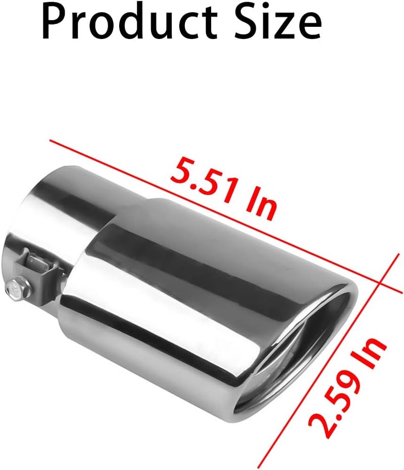 AICEL Stainless Steel Car Exhaust Tip - 5.5" Universal - Image 2