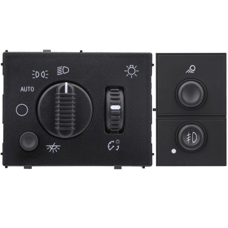Obaee Headlight Dimmer Headlamp Control Switch Fog Lamp Switch Compatible with Chevy Chevrolet Silverado Suburban Tahoe Avalanche GMC Sierra Yukon 20032007 Replace OEM 19381535 15194803 15143597