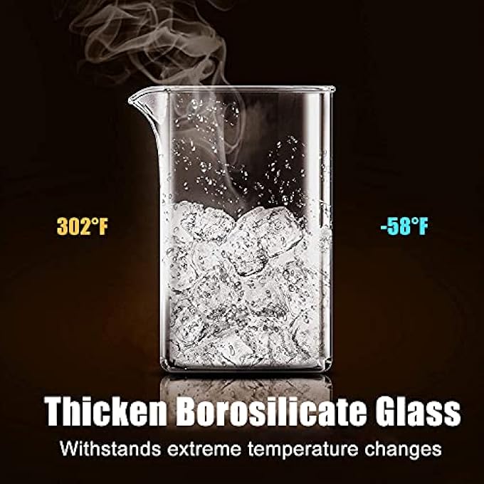 Funito French Press Coffee  Tea Maker 600Ml Thickened Borosilicate Glass Coffee Press With Filter Screens RustFree And Dishwasher Safe 100 Bpa Free - Image 3