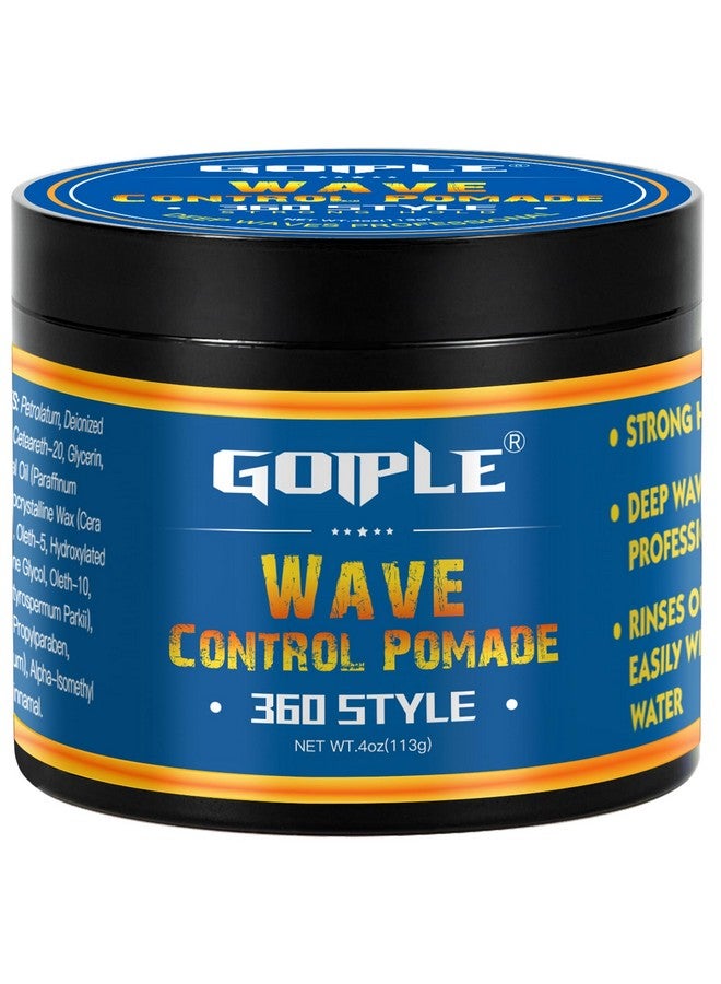 Goiple Natural Wave Pomade for Men Strong Hold, Easy Wash 360 Wave Training Hair Cream, Waves Grease for Men Water-Based Hair Cream for Wave, Moisture, Control and Silky Shine, Wave Pomade for Black Men 4oz - Image 1