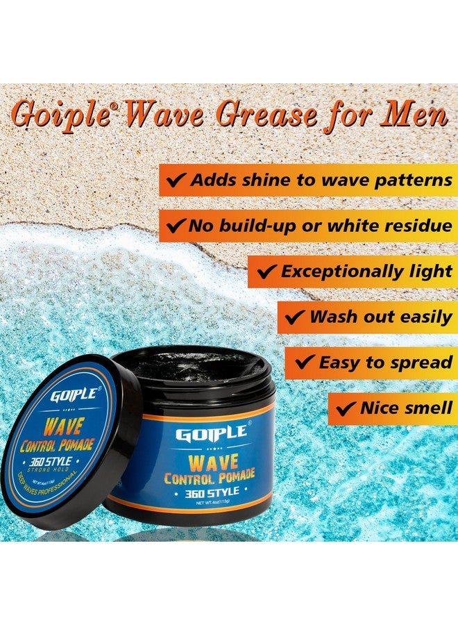 Goiple Natural Wave Pomade for Men Strong Hold, Easy Wash 360 Wave Training Hair Cream, Waves Grease for Men Water-Based Hair Cream for Wave, Moisture, Control and Silky Shine, Wave Pomade for Black Men 4oz - Image 4