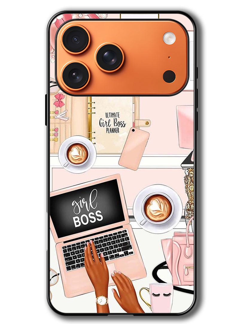 Theodor Case Compatible with Apple iPhone 17 Pro 6.3 Inch Protection Shockproof Bumper Cover Girl Boss Item - Image 1